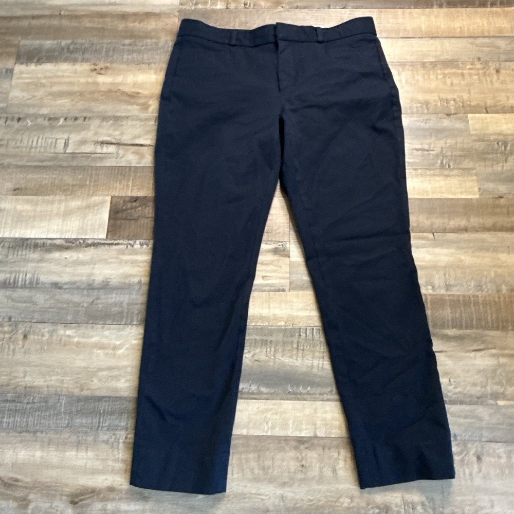 Banana Republic Sloan Curvy Fit Navy Blue Slim Leg Dress Pants Size 8 Preppy